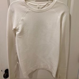 Lululemon Rest Less Pullover White Sz 8